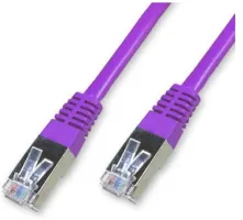 Photo de Câble/Cordon réseau RJ45 Catégorie 6 FTP (F/UTP) Droit 1m (Violet)