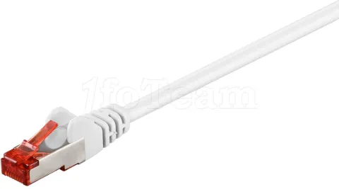 Photo de Câble/Cordon réseau RJ45 Goobay Catégorie 6 FTP (F/UTP) Droit 15m (Blanc)