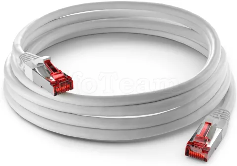 Photo de Câble/Cordon réseau RJ45 Goobay Catégorie 6 FTP (F/UTP) Droit 15m (Blanc)