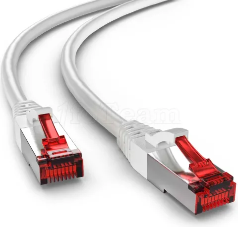 Photo de Câble/Cordon réseau RJ45 Goobay Catégorie 6 FTP (F/UTP) Droit 15m (Blanc)