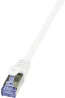 Photo de Câble/Cordon réseau RJ45 LogiLink Catégorie 6A SSTP (S/FTP) Droit 3m (Blanc)