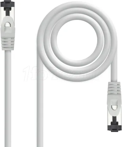 Photo de Câble/Cordon réseau RJ45 Nanocable Catégorie 8 SSTP (S/FTP) 10m (Gris)