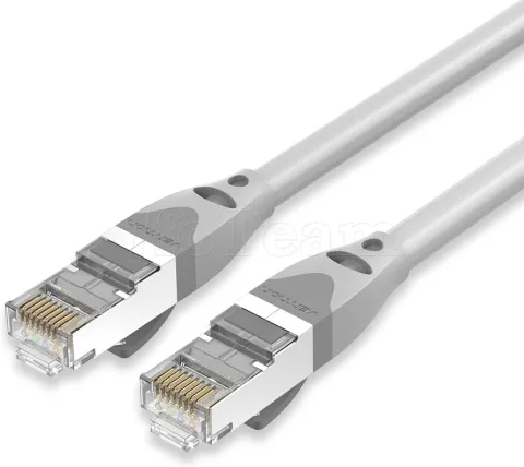 Photo de Câble/Cordon réseau RJ45 Vention Catégorie 6A SFTP (S/FTP) Droit 20m (Gris)