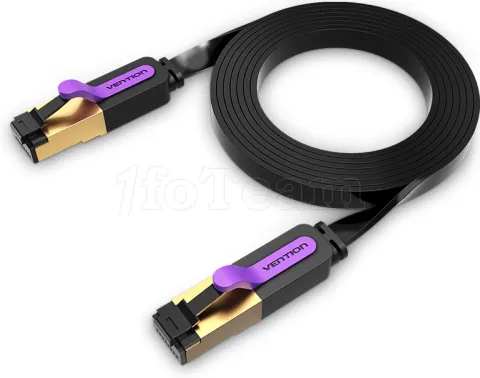 Photo de Câble/Cordon réseau RJ45 Vention Catégorie 7 S-FTP (S/FTP) Droit 1.5m (Noir)