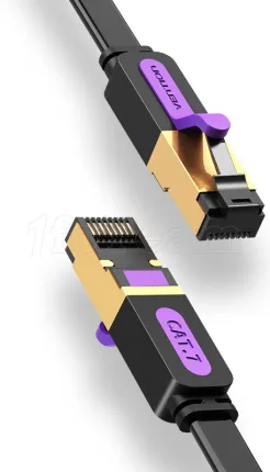 Photo de Câble/Cordon réseau RJ45 Vention Catégorie 7 S-FTP (S/FTP) Droit 1.5m (Noir)