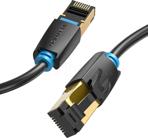 Photo de Câble/Cordon réseau RJ45 Vention Catégorie 8 SSTP (S/FTP) 0.5m (Noir)