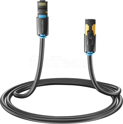 Photo de Câble/Cordon réseau RJ45 Vention Catégorie 8 SSTP (S/FTP) 1m (Noir)