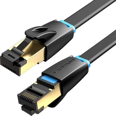 Photo de Câble/Cordon réseau RJ45 Vention Catégorie 8 SSTP (S/FTP) Droit 5m (Noir)