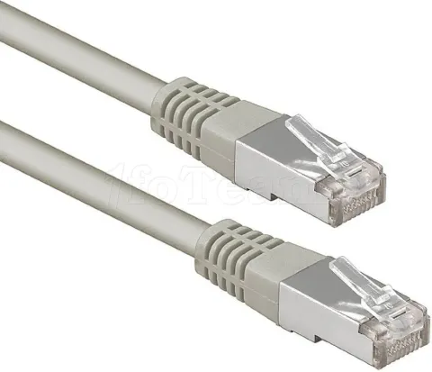 Photo de Câble/Cordon réseau We RJ45 Catégorie 7 S-FTP (S/FTP) Droit 10m (Gris)