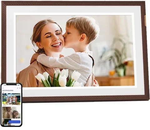 Photo de Cadre photo Numérique Connecté Arzopa D10 10.1" Tactile (Marron)