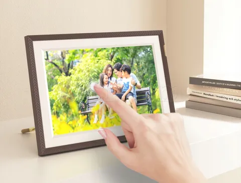 Photo de Cadre photo Numérique Connecté Arzopa D10 10.1" Tactile (Marron)