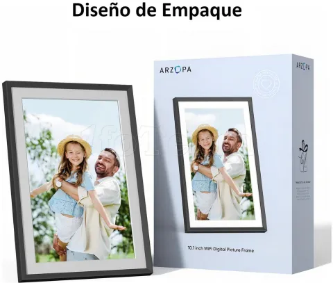 Photo de Cadre photo Numérique Connecté Arzopa P101W 10" (Noir)