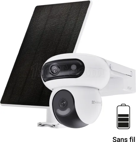 Photo de Caméra extérieure Ezviz HB90 Dual Kit avec panneau solaire (Blanc)