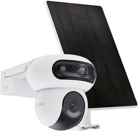 Photo de Caméra extérieure Ezviz HB90 Dual Kit avec panneau solaire (Blanc)