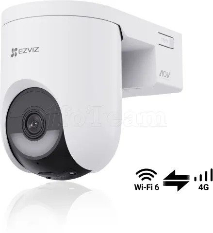 Photo de Caméra extérieure IP Ezviz HB8 Lite 4G avec panneau solaire (Blanc)