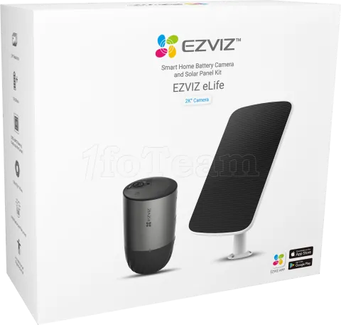 Photo de Caméra intérieur Ezviz BC1C 4K  avec panneau solaire (Noir)