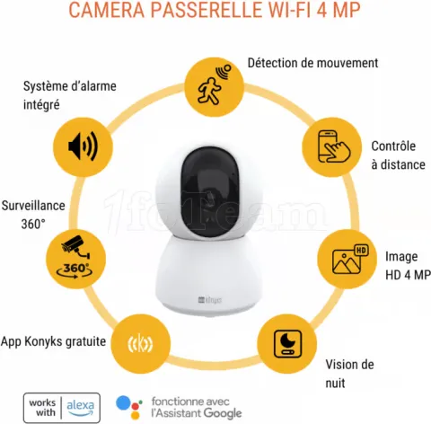 Photo de Caméra IP intérieur  Konyks Pack Sécurité KO338690 (Blanc)