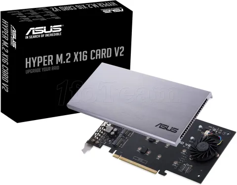 Photo de Carte Contrôleur PCI Express 16X Asus Hyper M.2 - 4 ports M.2 SATA