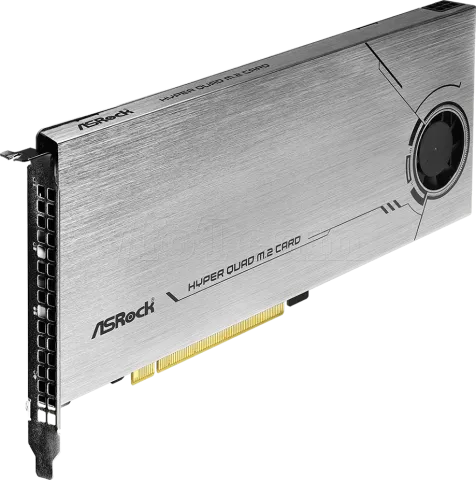 Photo de Carte Controleur PCIe 4.0 16x Asrock Hyper Quad pour NVMe M.2