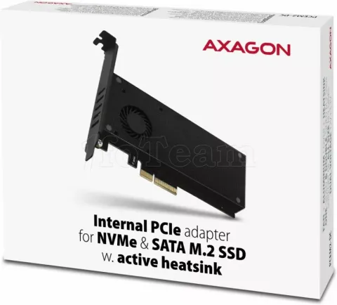 Photo de Carte Controleur PCIe 4.0 16x Axagon PCEM2-DC pour S-ATA/NVMe M.2
