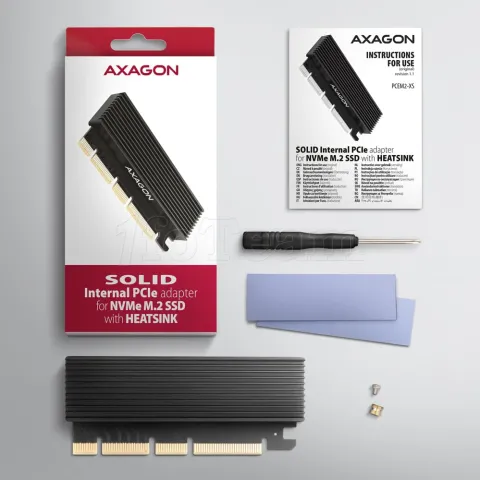 Photo de Carte Controleur PCIe 5.0 16x Axagon PCEM2-XS Pour NVMe M.2