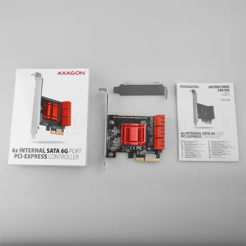 Photo de Carte Controleur PCIe Axagon PCES-SA6 SATA - 6 ports