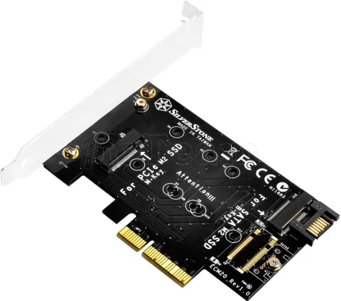 Photo de Carte Contrôleur Silverstone ECM20 PCI Express 4X / Sata III - 2 ports M.2 (clé M)