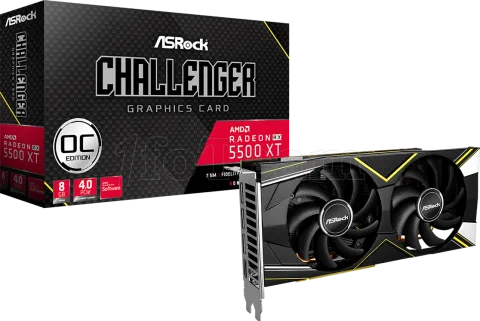 Photo de Carte Graphique AMD ASRock Radeon RX 5500 XT Challenger D 8Go