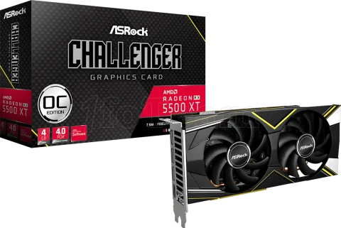 Photo de Carte Graphique AMD ASRock Radeon RX 5500 XT Challenger D OC 4Go