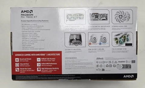 Photo de Carte Graphique AMD ASRock Radeon RX 7800 XT Steel Legend OC 16Go - S/N HBFVUA024663 - ID 222214