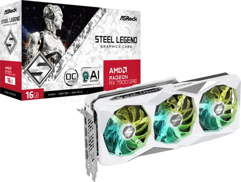 Photo de Carte Graphique AMD ASRock Radeon RX 7900 GRE Steel Legend OC 16Go