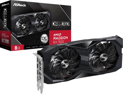 Photo de Carte Graphique AMD ASRock Radeon RX7600 Challenger OC 8Go