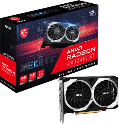 Photo de Carte Graphique AMD MSI Radeon RX 6500 XT Mech OC 4Go