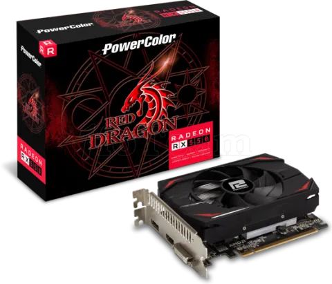 Photo de Carte Graphique AMD PowerColor Radeon RX 550 Red Dragon 4Go