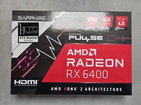 Photo de Carte Graphique AMD Sapphire Radeon RX 6400 Pulse 4Go - S/N A252600000094 - ID 222276