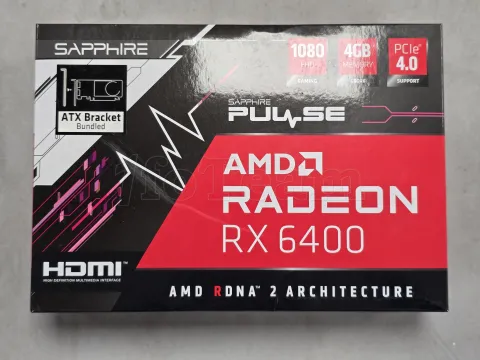 Photo de Carte Graphique AMD Sapphire Radeon RX 6400 Pulse 4Go - S/N QA252600000453 - ID 222278