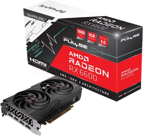 Photo de Carte Graphique AMD Sapphire Radeon RX 6600 Pulse 8Go