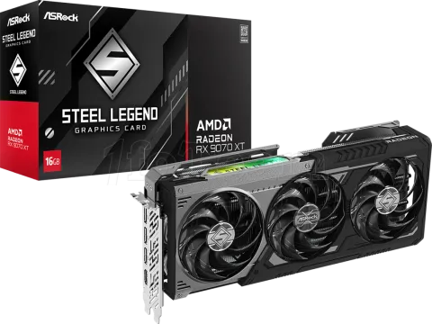 Photo de Carte Graphique ASRock Radeon RX 9070 XT Steel Legend Dark