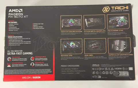 Photo de Carte Graphique ASRock Radeon RX 9070 XT Taichi OC - S/N J6FVUA017948 - ID 222245