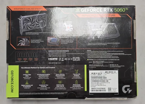 Photo de Carte Graphique Gigabyte GeForce RTX 5060 Ti Windforce OC 16Go - S/N 251741079532 - ID 222279