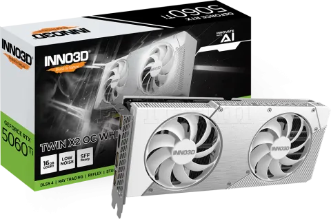 Photo de Carte Graphique Inno3D GeForce RTX 5060 Ti Twin X2 OC White 16Go