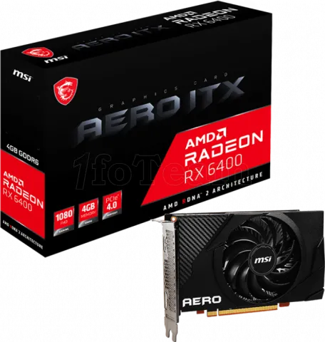 Photo de Carte Graphique MSI AMD Radeon RX 6400 Aero ITX 4Go