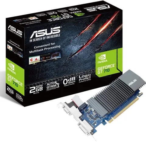 Photo de Carte Graphique Nvidia Asus GeForce GT710-2-SL-2GD5 2 Go PCI-E