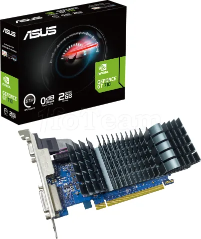 Photo de Carte Graphique NVidia Asus GeForce GT710 Evo Low Profile 2Go (Low Profile Passive)