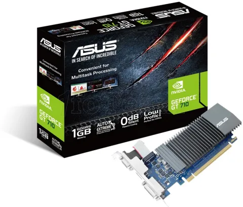 Photo de Carte Graphique Nvidia Asus GeForce GT710-SL-1GD5-BRK 1 Go PCI-E