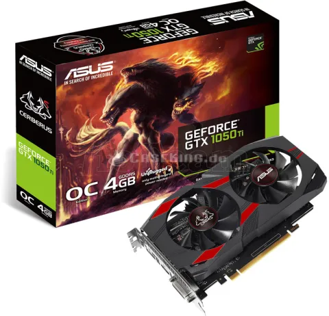 Photo de Carte Graphique Nvidia Asus GeForce GTX 1050 Ti Cerberus O4G