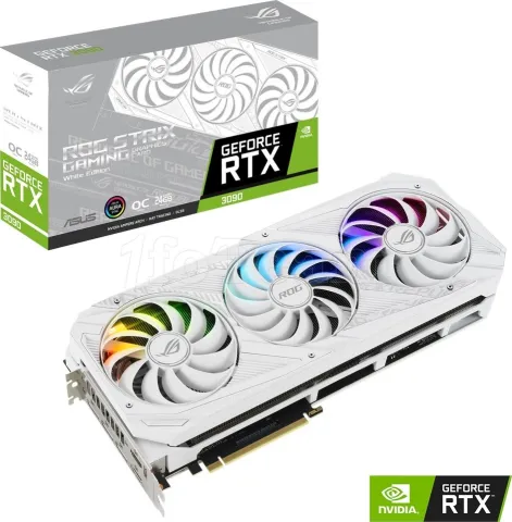 Photo de Carte Graphique Nvidia Asus GeForce RTX 3090 Rog Strix Gaming White Edition 24Go