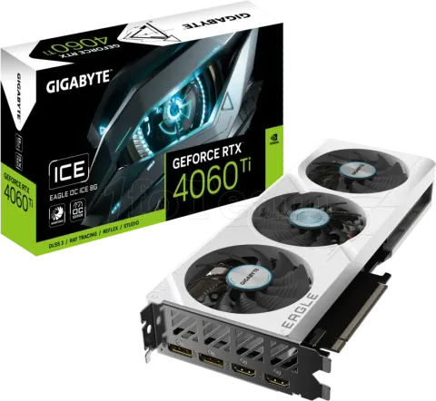 Photo de Carte Graphique Nvidia Gigabyte GeForce RTX 4060 Ti Eagle Ice OC 8Go