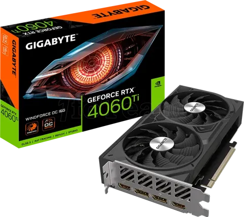 Photo de Carte Graphique Nvidia Gigabyte GeForce RTX 4060 Ti Windforce OC 16Go