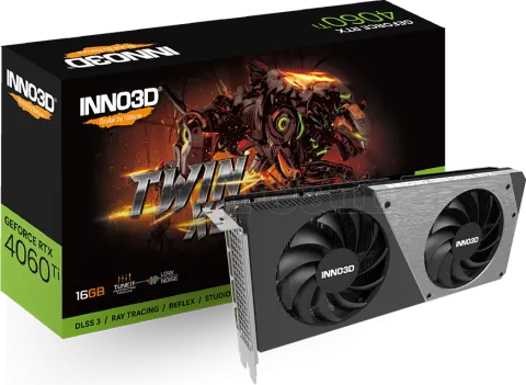 Photo de Carte Graphique Nvidia Inno3D GeForce RTX 4060 Ti Twin X2 16Go